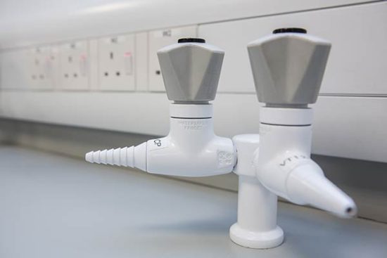 laboratory bench mounted gas taps