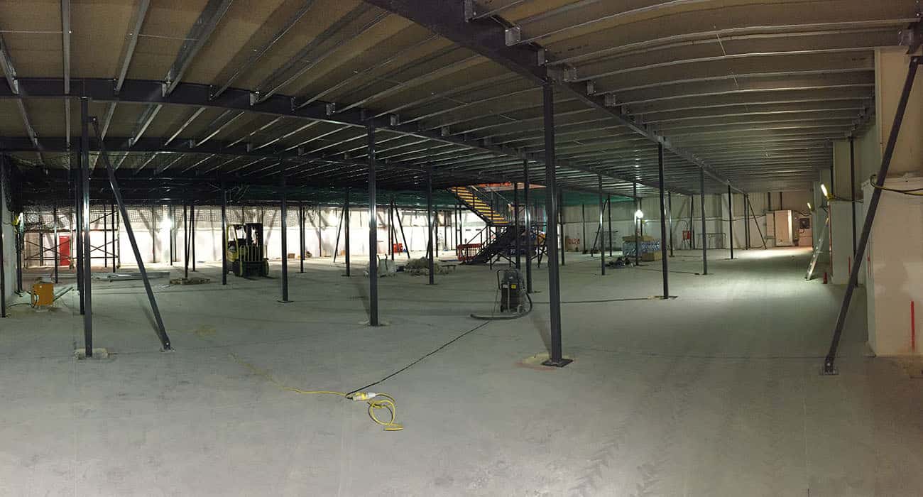 laboratory mezzanine floor installation