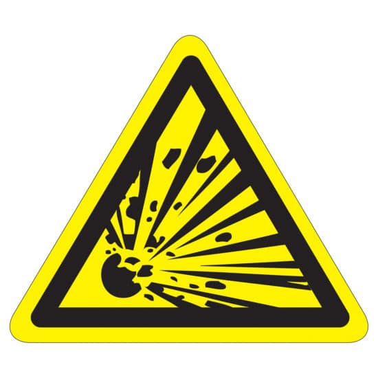 Explosive Material Hazard Safety Symbol