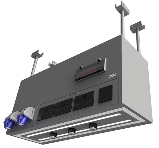 igantry gantry overhead service module for modular lab